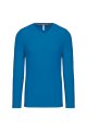 Heren T-shirt lange mouw V Hals Kariban K358 TROPICAL BLUE